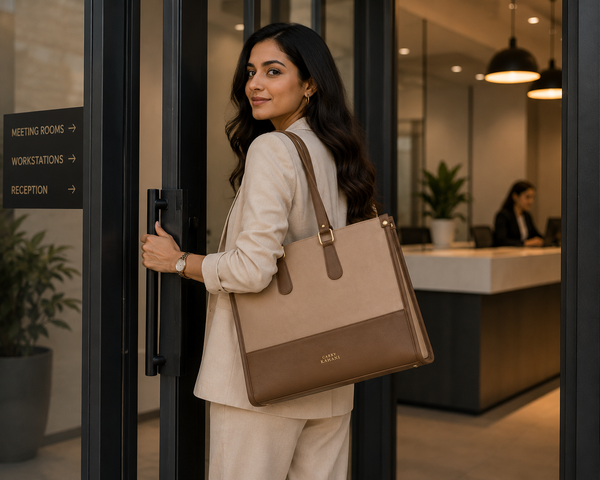 Sandstone Story Laptop Tote