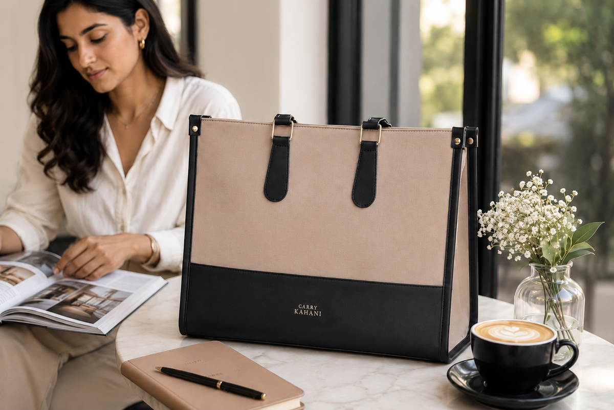 Midnight Story Laptop Tote